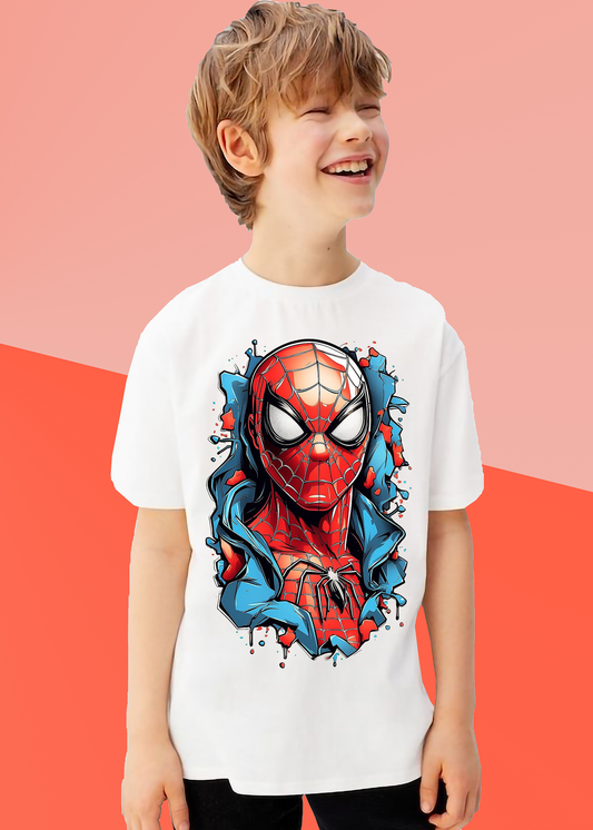 VLAM Graphic Spiderman Print Boys Tshirt