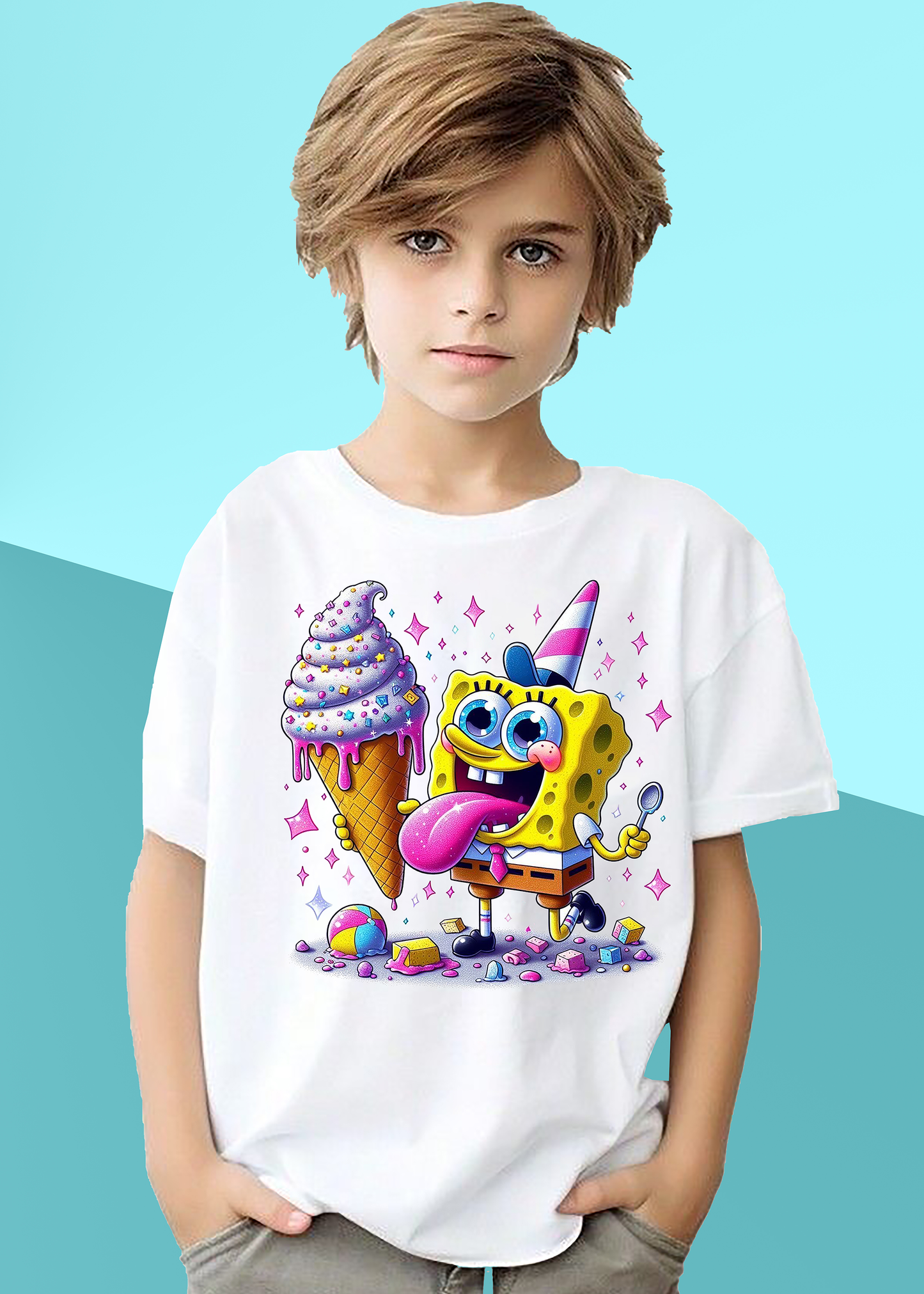 VLAM Sponge Bob Tshirt For Boys