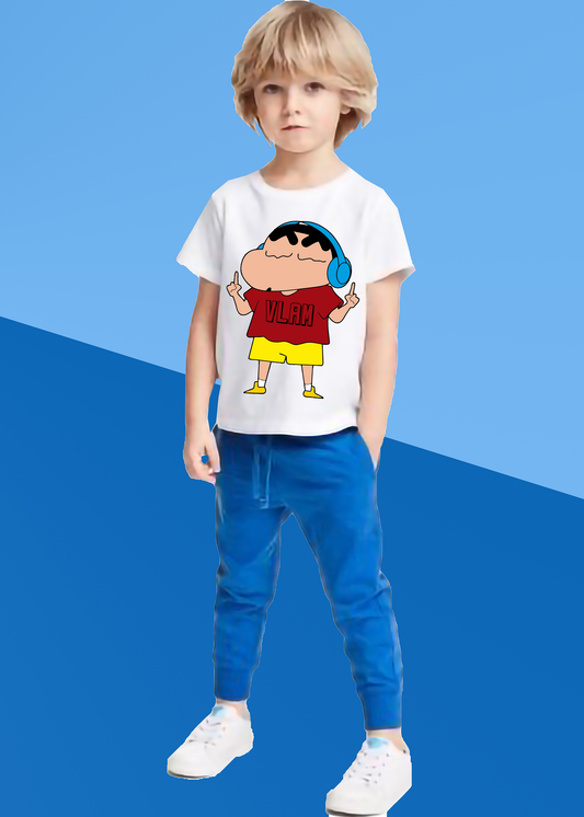 VLAM Shinchan Cartoon Tshirt For Boys
