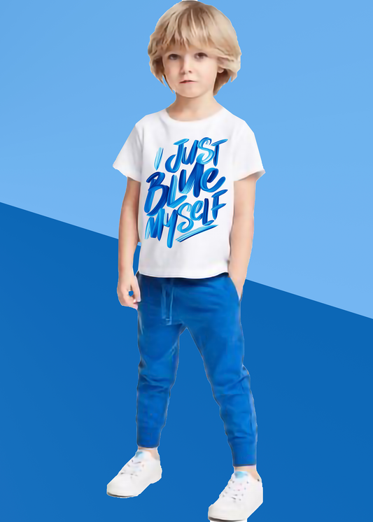 VLAM Just Blue Myself Boys Graphic Tshirt
