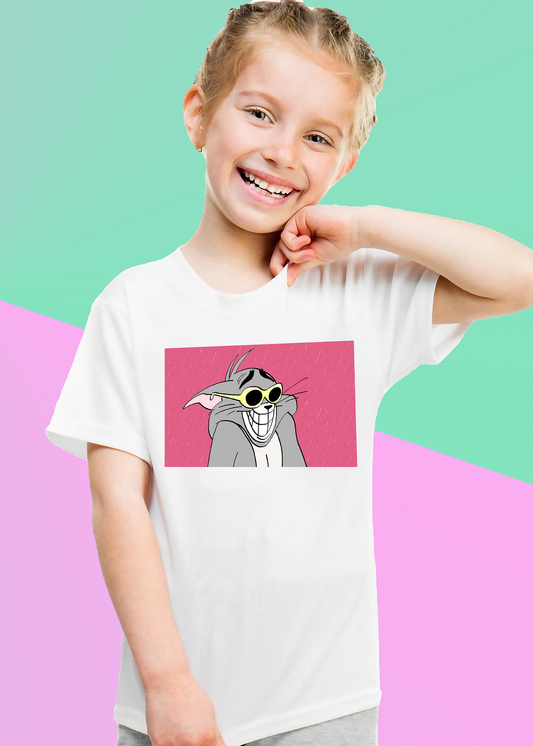 VLAM Funny Tom Cartoon Tshirt For Girls