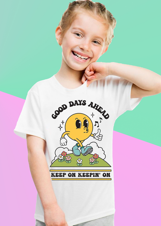 VLAM Good Days Ahead Tshirt For Girls