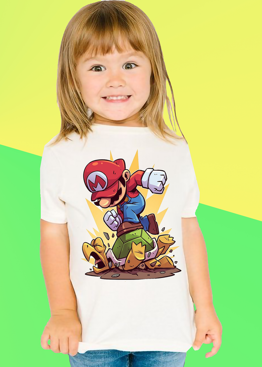 VLAM Mario Cartoon Girls Tshirt
