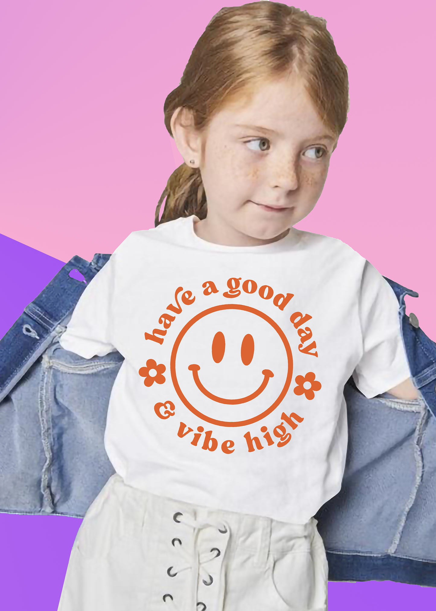 VLAM Vibe High Girls Emoji Tshirt