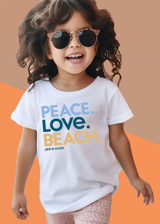 VLAM Girls Peace Love Beach Tshirt