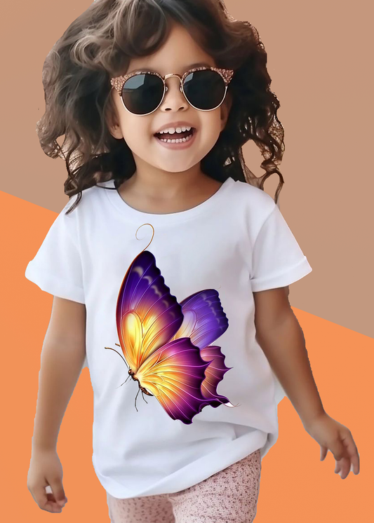 VLAM Trippy Butterfly Print Girls Tshirt