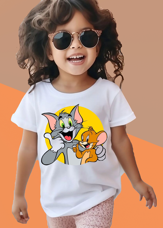 VLAM Funny Tom and Jerry Tshirt For Girls