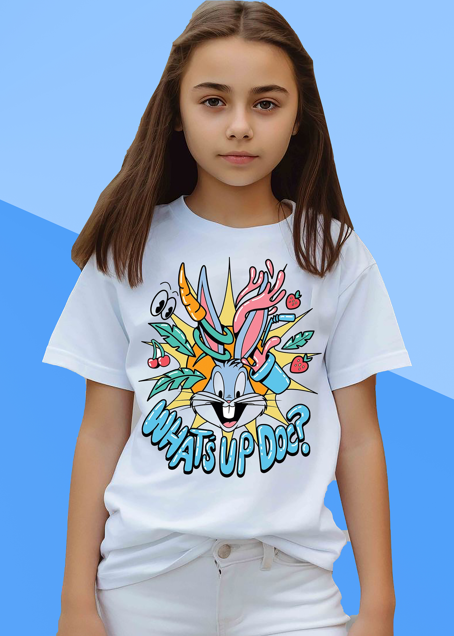 VLAM Funny Bunny Cartoon Girls Tshirt