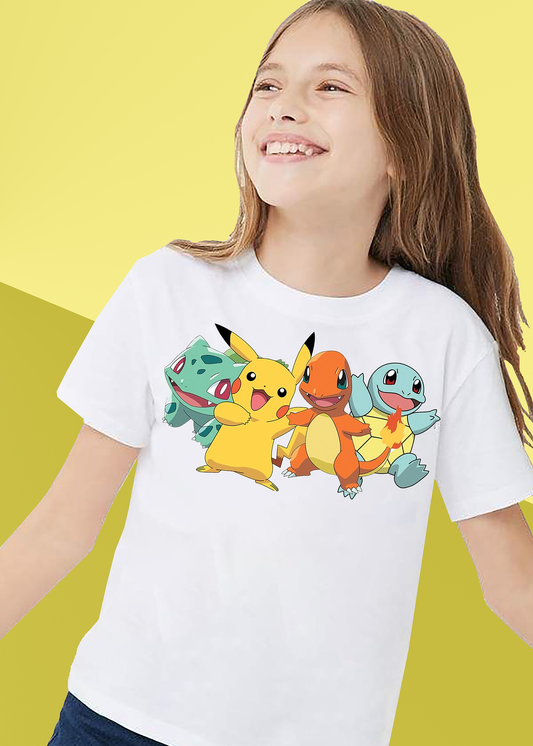 VLAM Pokemon Tshirt For Girls