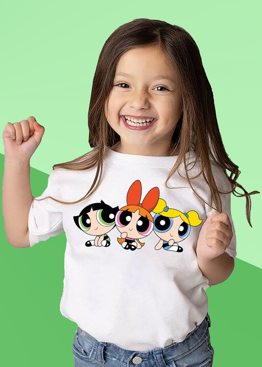 VLAM Powerpuff Print Tshirt for Girls