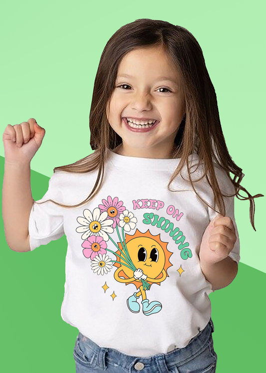VLAM Keep On Shining Graphic Tshirt for Girls