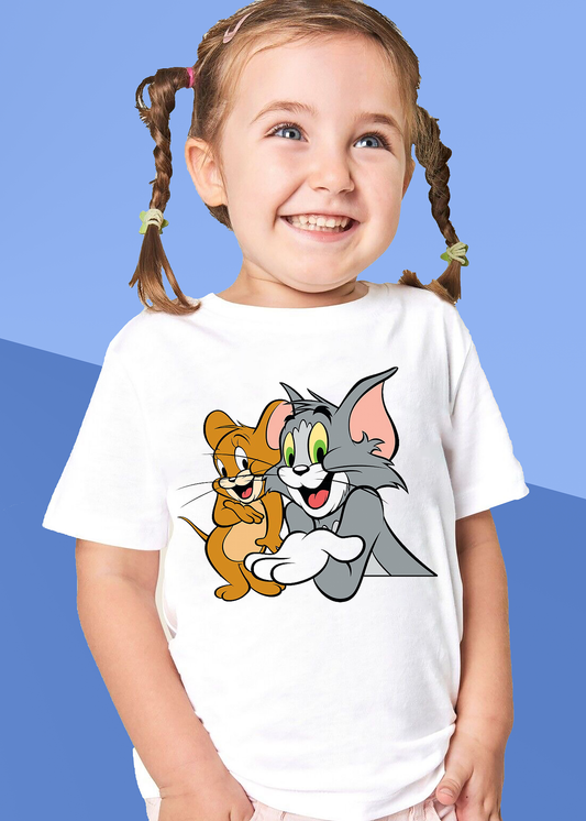 VLAM Tom and Jerry Cartoon Tshirt For Girls