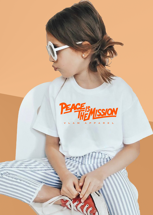 VLAM Peace Is The Mission Tshirt For Girls
