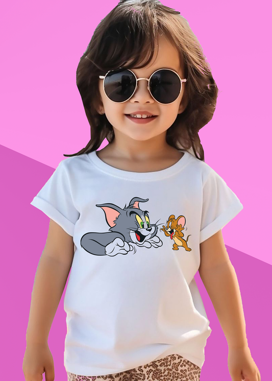 VLAM Tom Jerrry Cartoon Tshirt For Girls