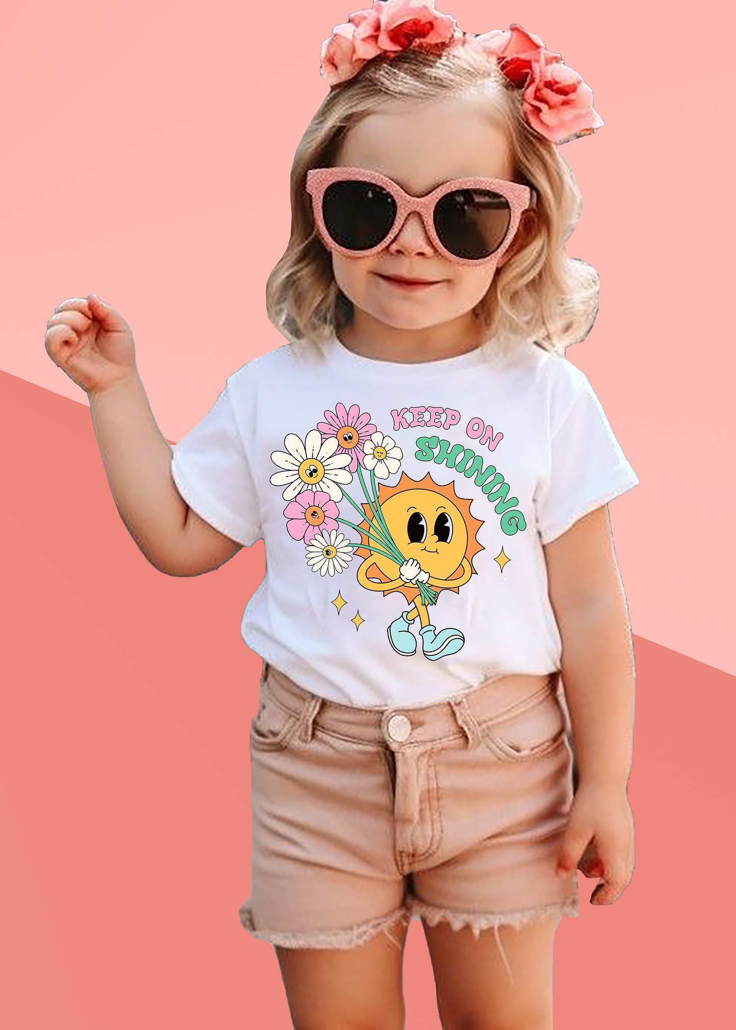 VLAM Keep On Shining Graphic Tshirt for Girls