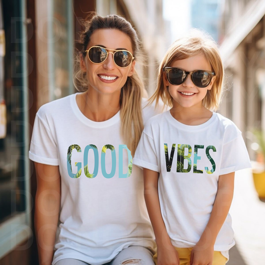 VLAM Good Vibes Mom and Son T-shirt
