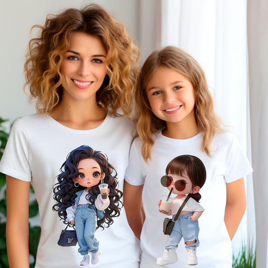 VLAM Stylish Mom and Daughter Tshirt