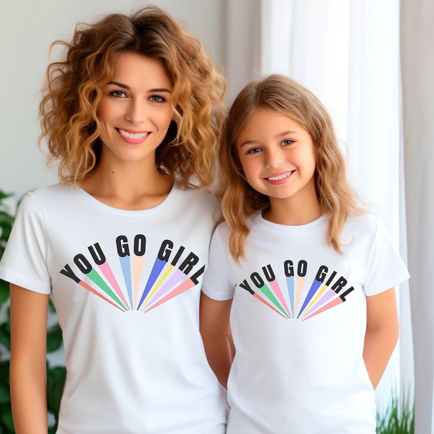 VLAM You Go Girl Mom and Daughter Tshirt