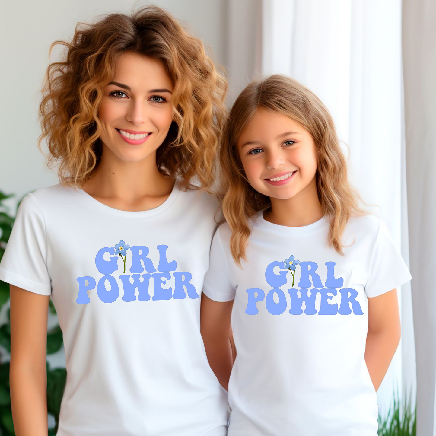 VLAM Girl Power Mom and Daughter Tshirt