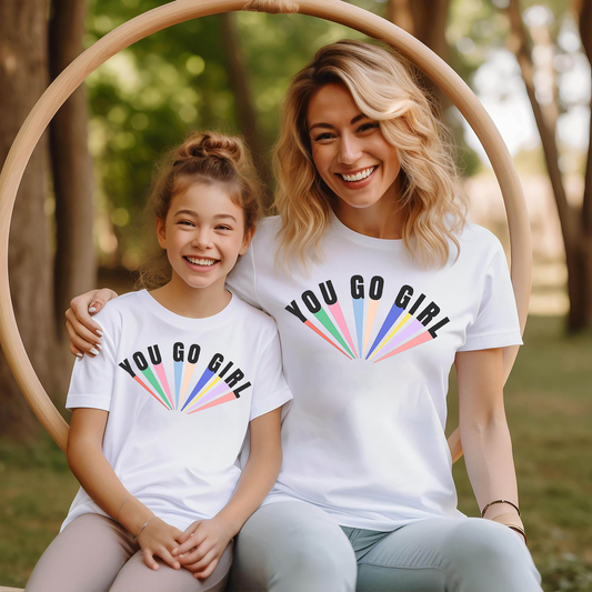 VLAM You Go Girl Mom and Daughter Tshirt