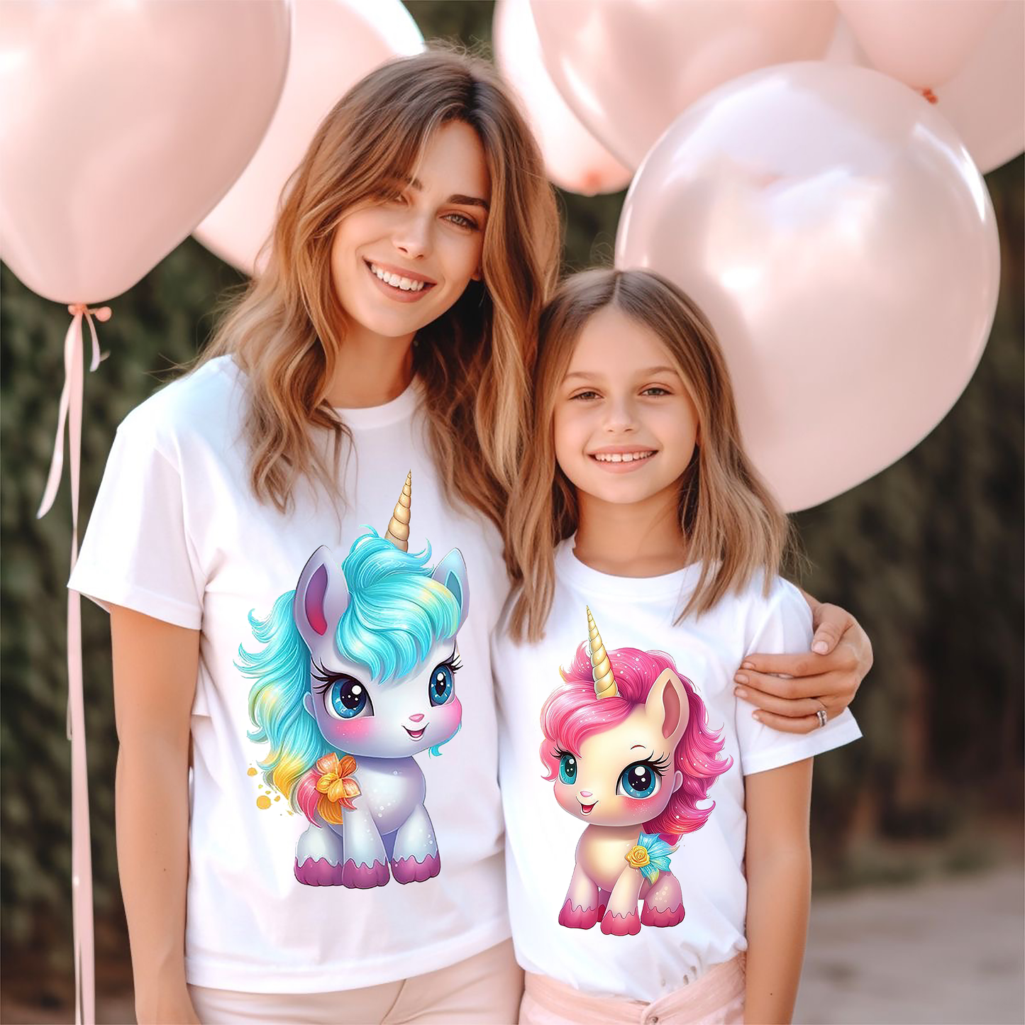 VLAM Baby Unicorn Mom and Daughter Tshirt