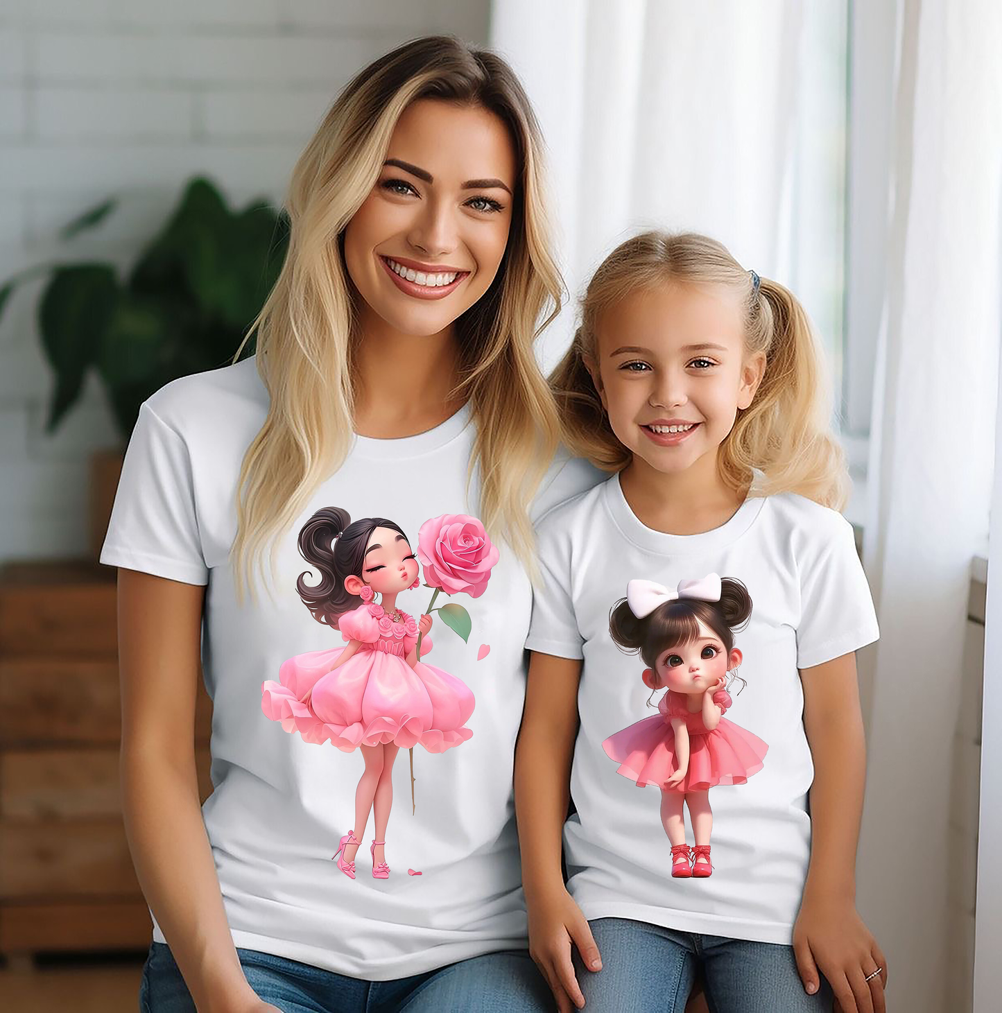 VLAM Mom and Daughter Princess Tshirt