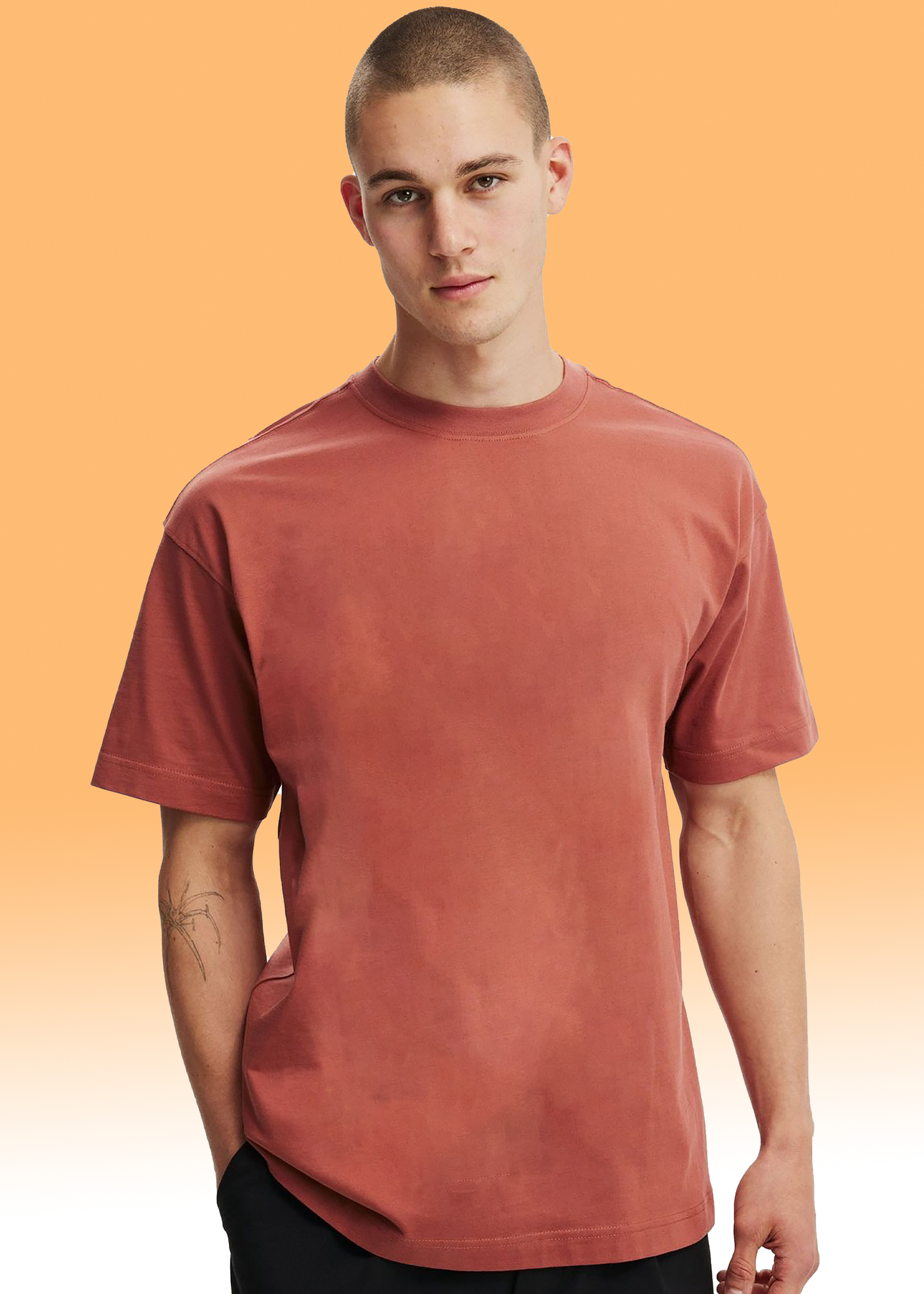 VLAM Solid Brown Oversized Tshirt