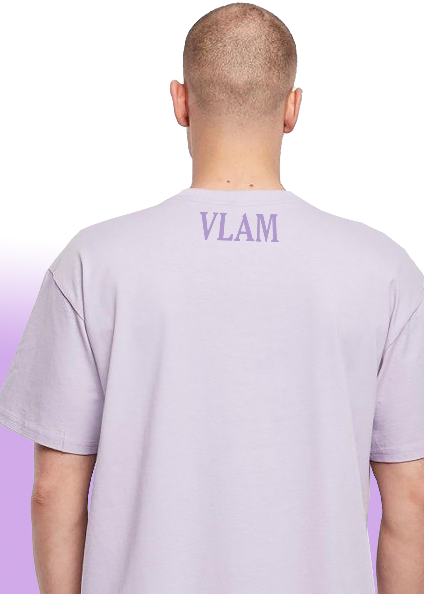 VLAM Oversized Fit Onion Pink Solid Tshirt