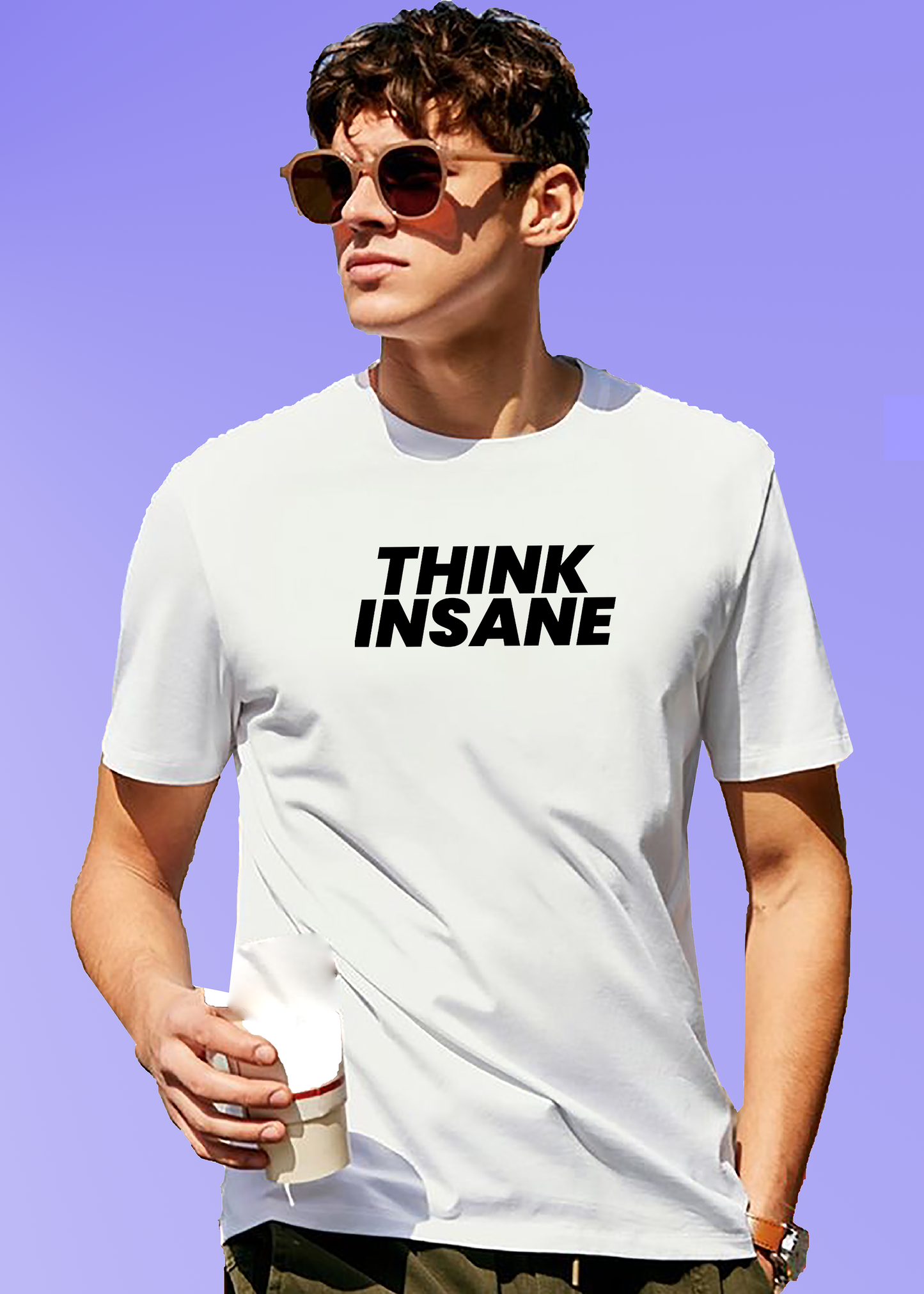 VLAM Think Insane Stylish Mens Tshirt