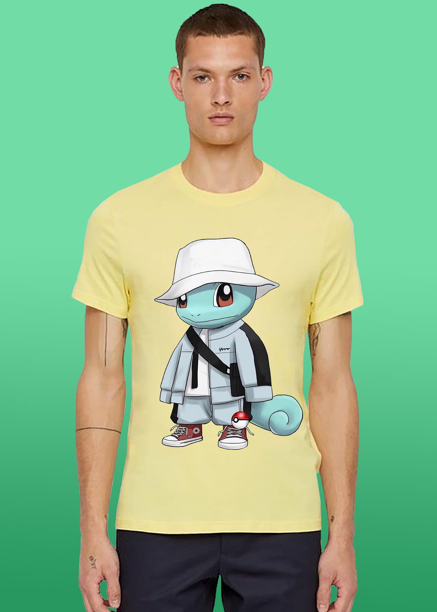 VLAM Squirtle Pokemon T-shirt For Men