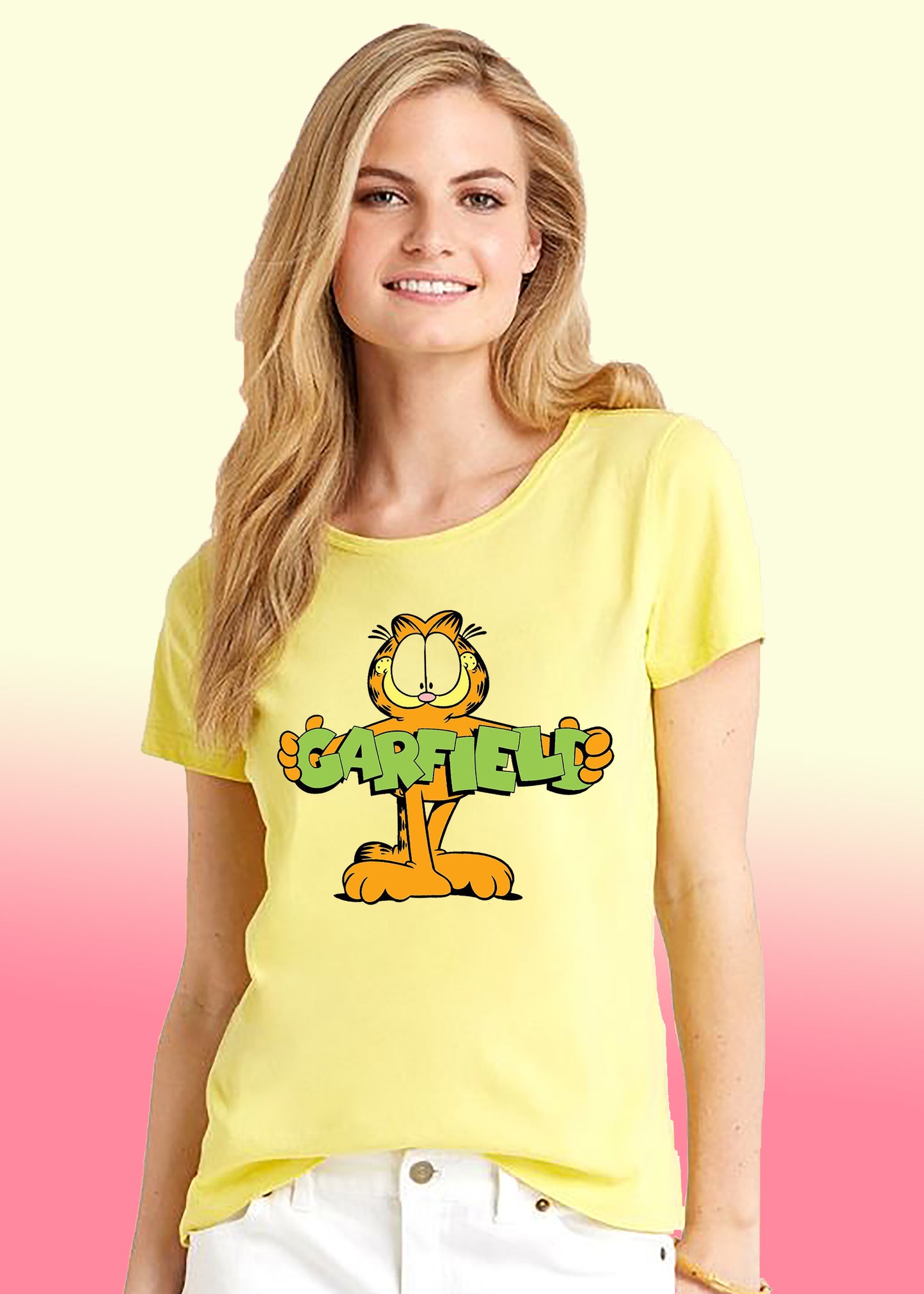 VLAM Womens Garfield Cartoon Tshirt