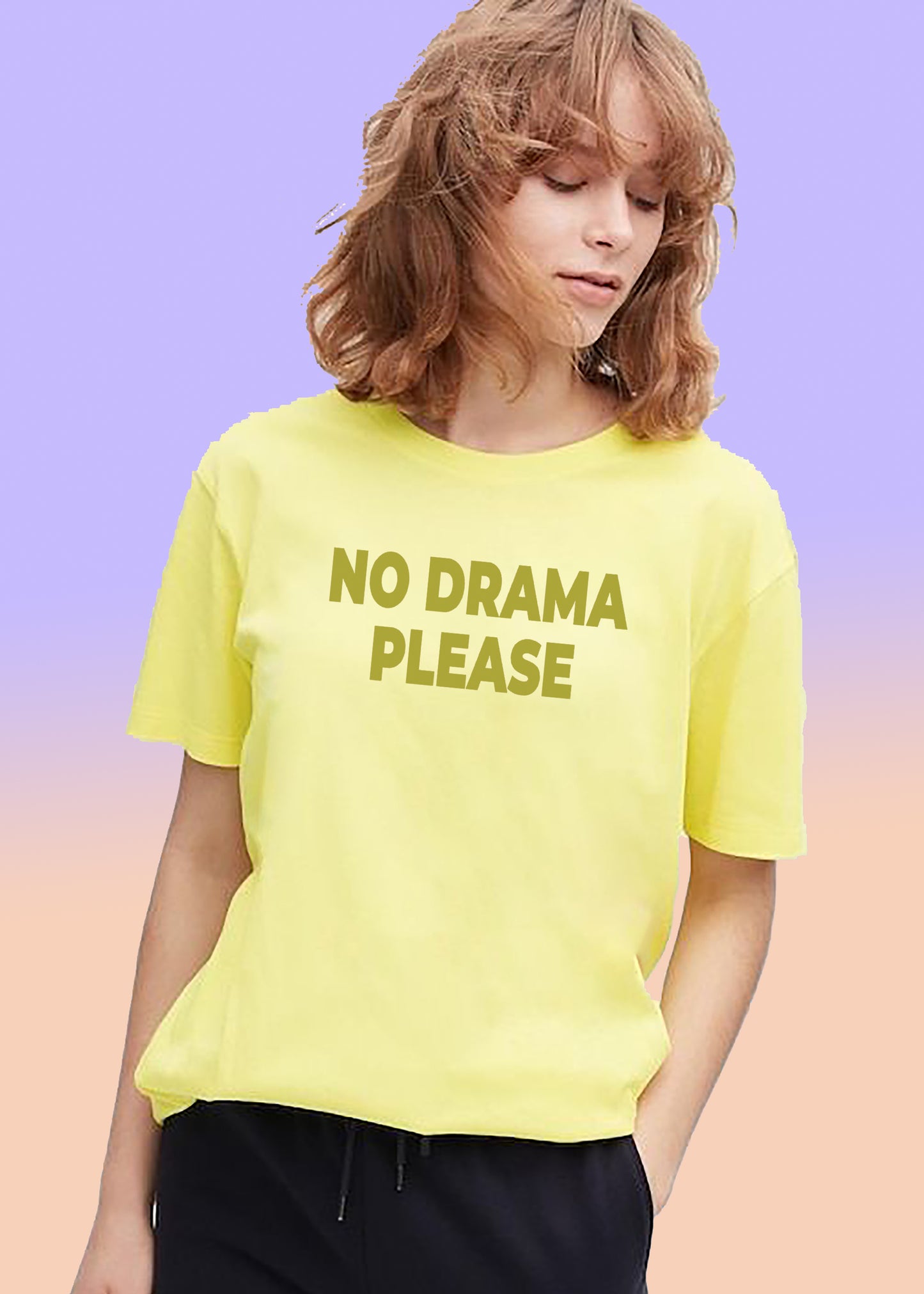 VLAM No Drama Graphic Women Tshirt