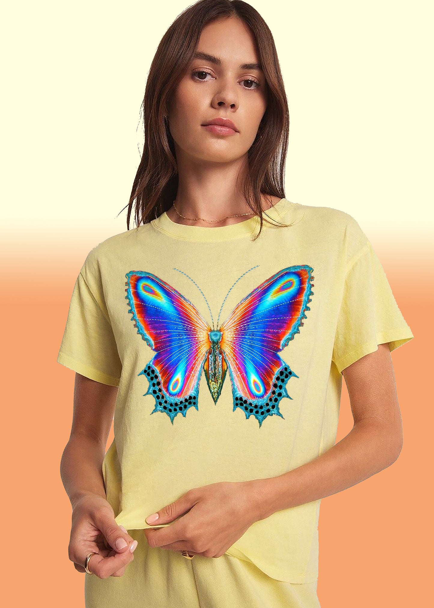 VLAM Womens Trippy Butterfly Tshirt