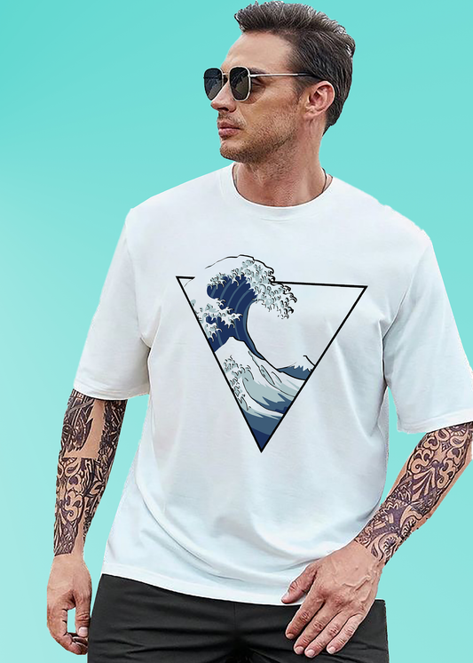 VLAM Triangle Wave Print Beach Tshirt