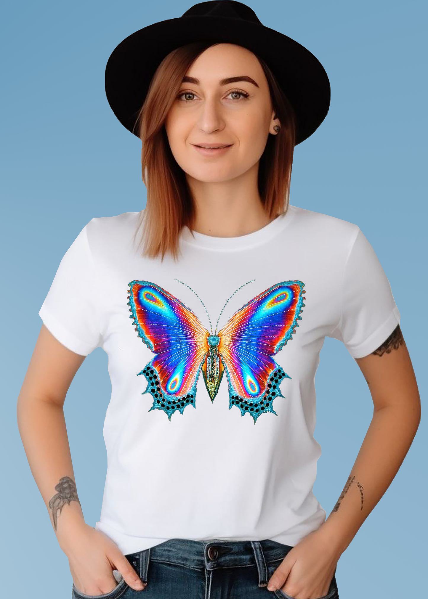 VLAM Womens Trippy Butterfly Tshirt