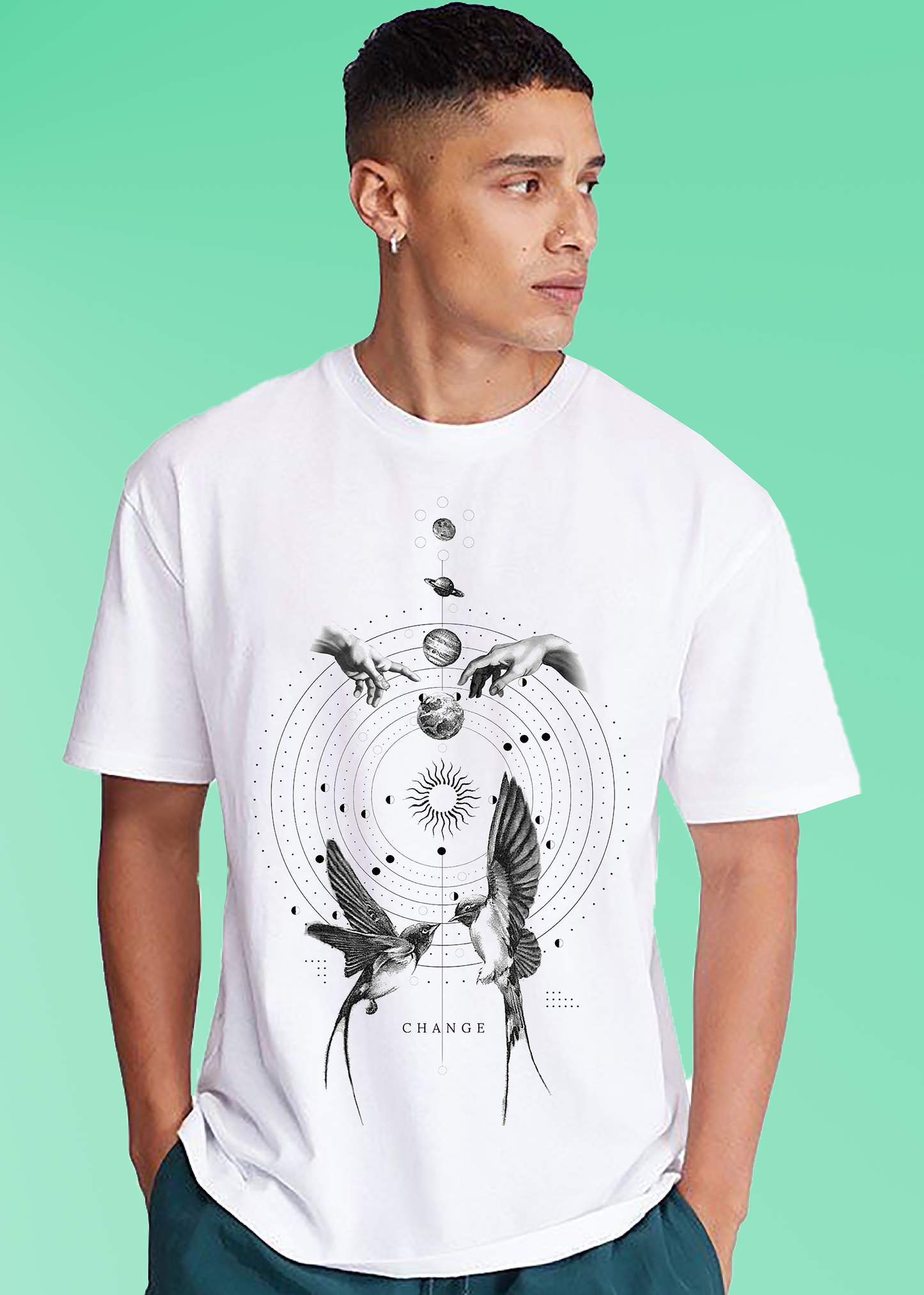 VLAM Bird Art Graphic T-shirt