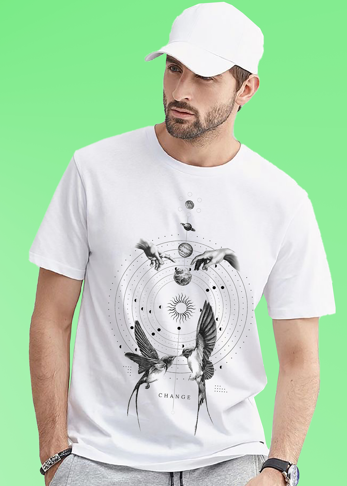 VLAM Bird Art Graphic T-shirt
