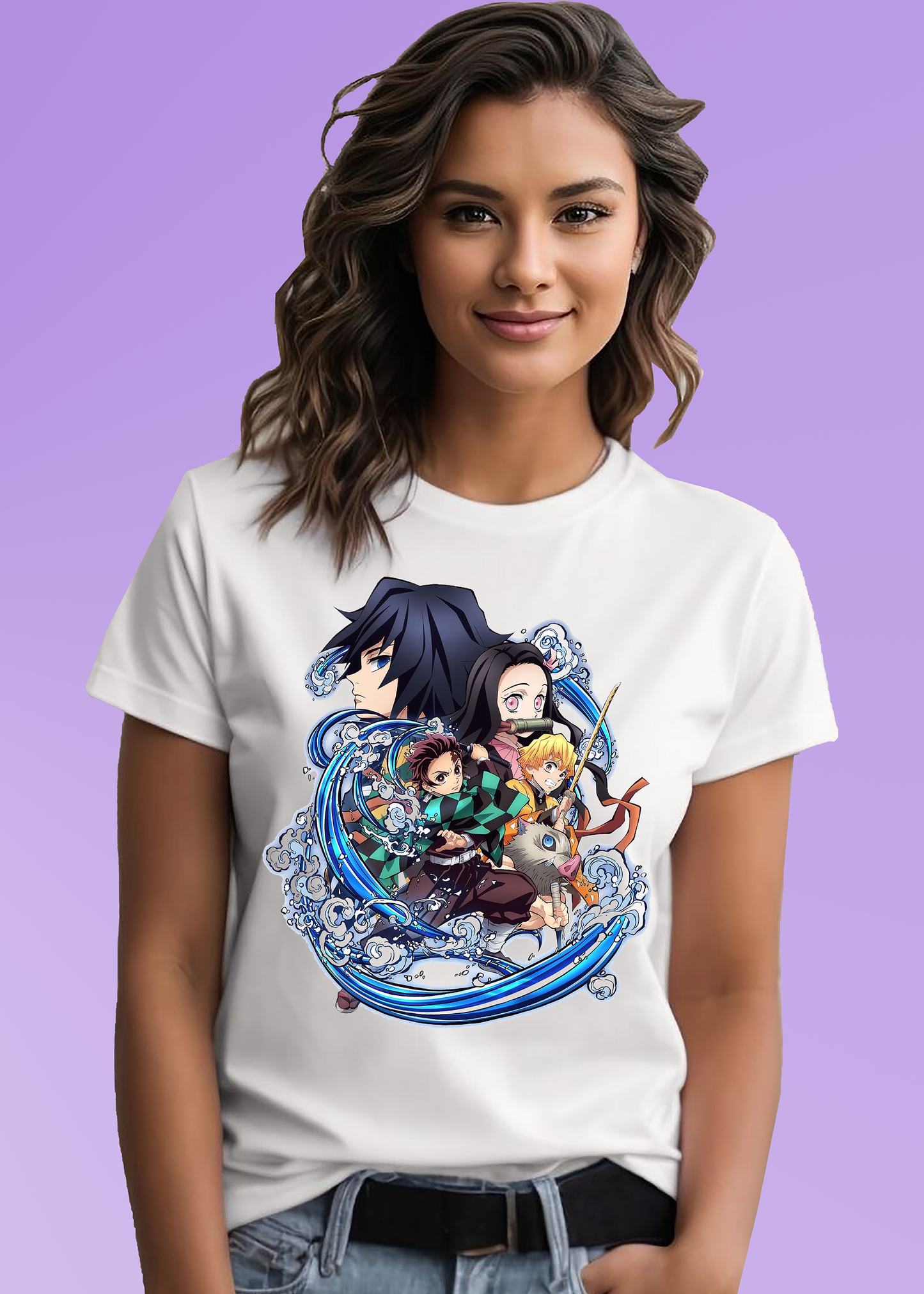 VLAM Blue Anime Tshirt For Women