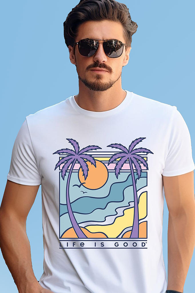 VLAM Life Is Good Print Mens T-shirt