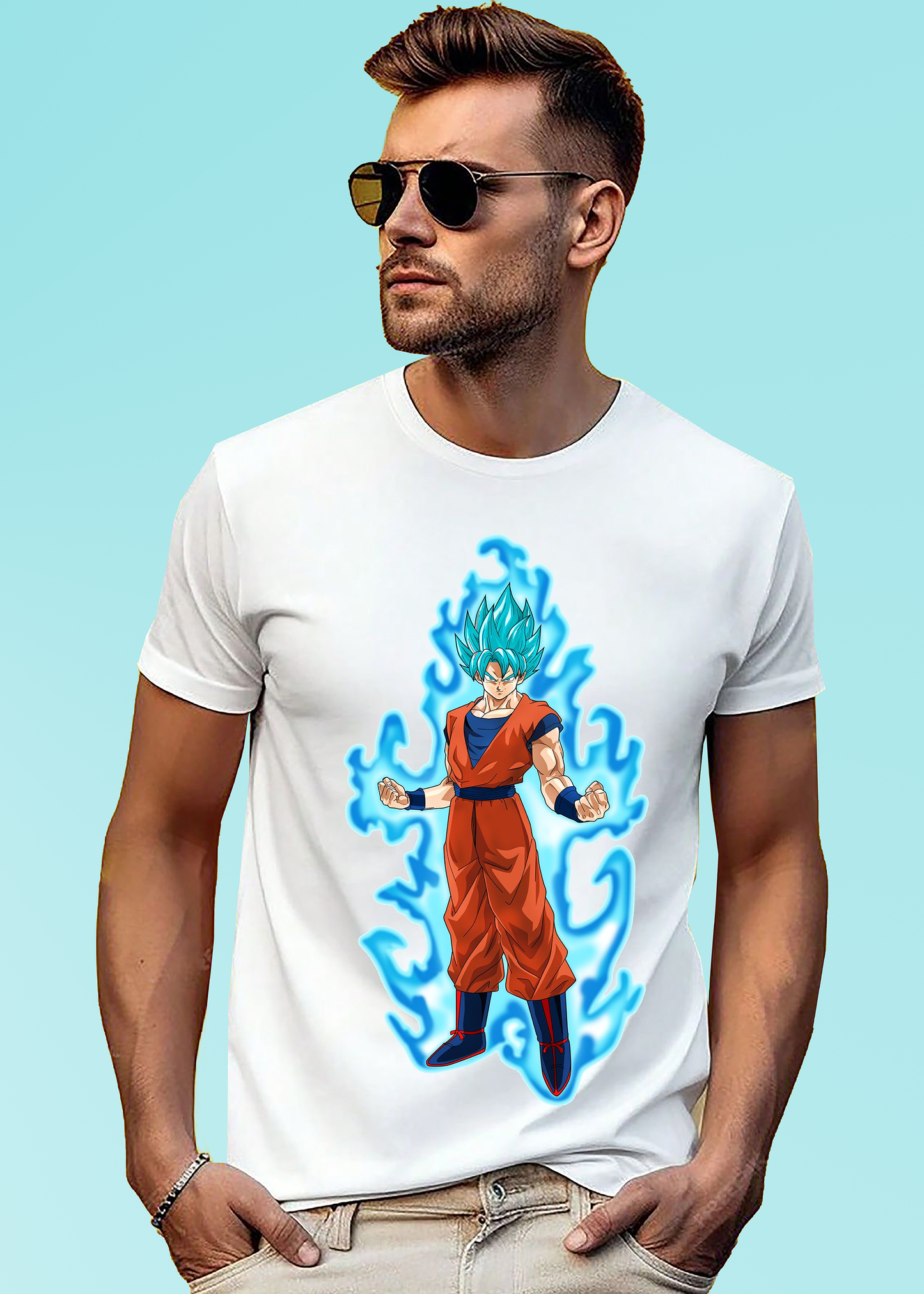 VLAM Anime Goku Printed Cartoon T-shirt