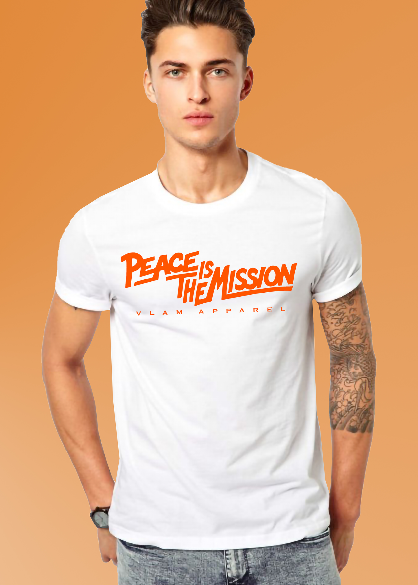 VLAM Peace is the Mission Slogan T-shirt