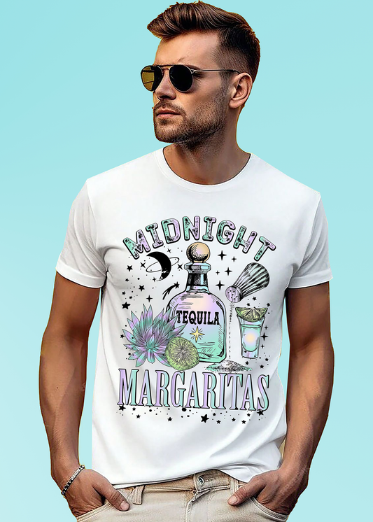 VLAM Mens Midnight Margaritas Graphic T-shirt