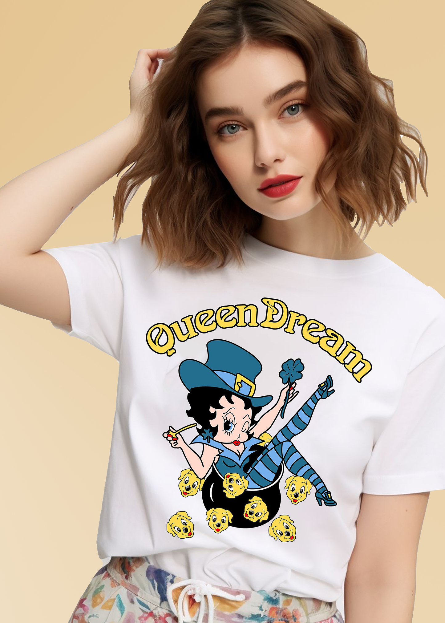 VLAM Queen Dream Womens Cartoon T-shirt