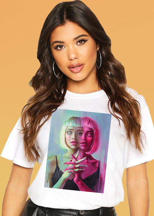 VLAM Trippy Girl Womens Trendy T-shirt