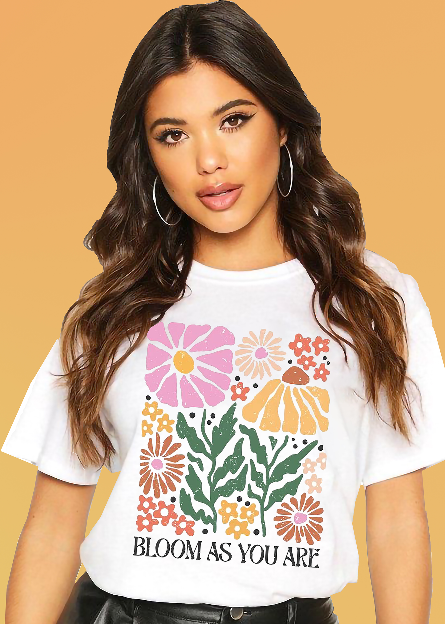 VLAM Bloom As You Are Floral Womens Tshirt