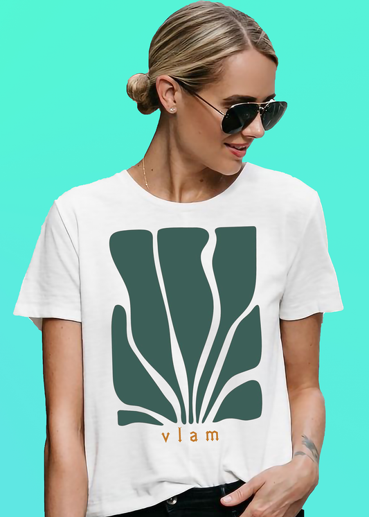 VLAM Trendy Leaf Art Womens Tshirt