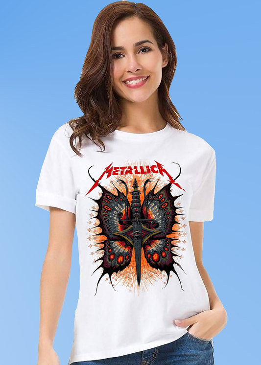 VLAM Metallica Butterfly Women T-shirt