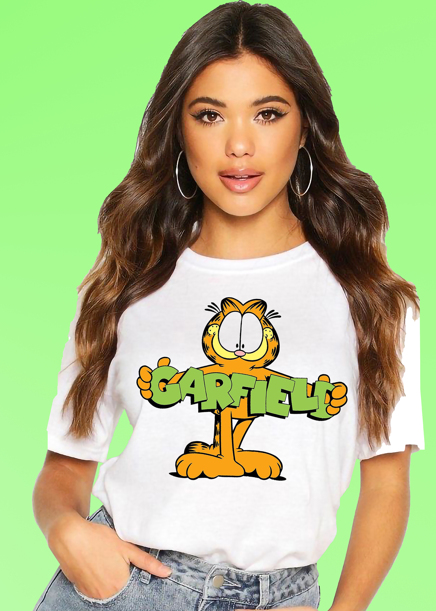 VLAM Womens Garfield Cartoon Tshirt