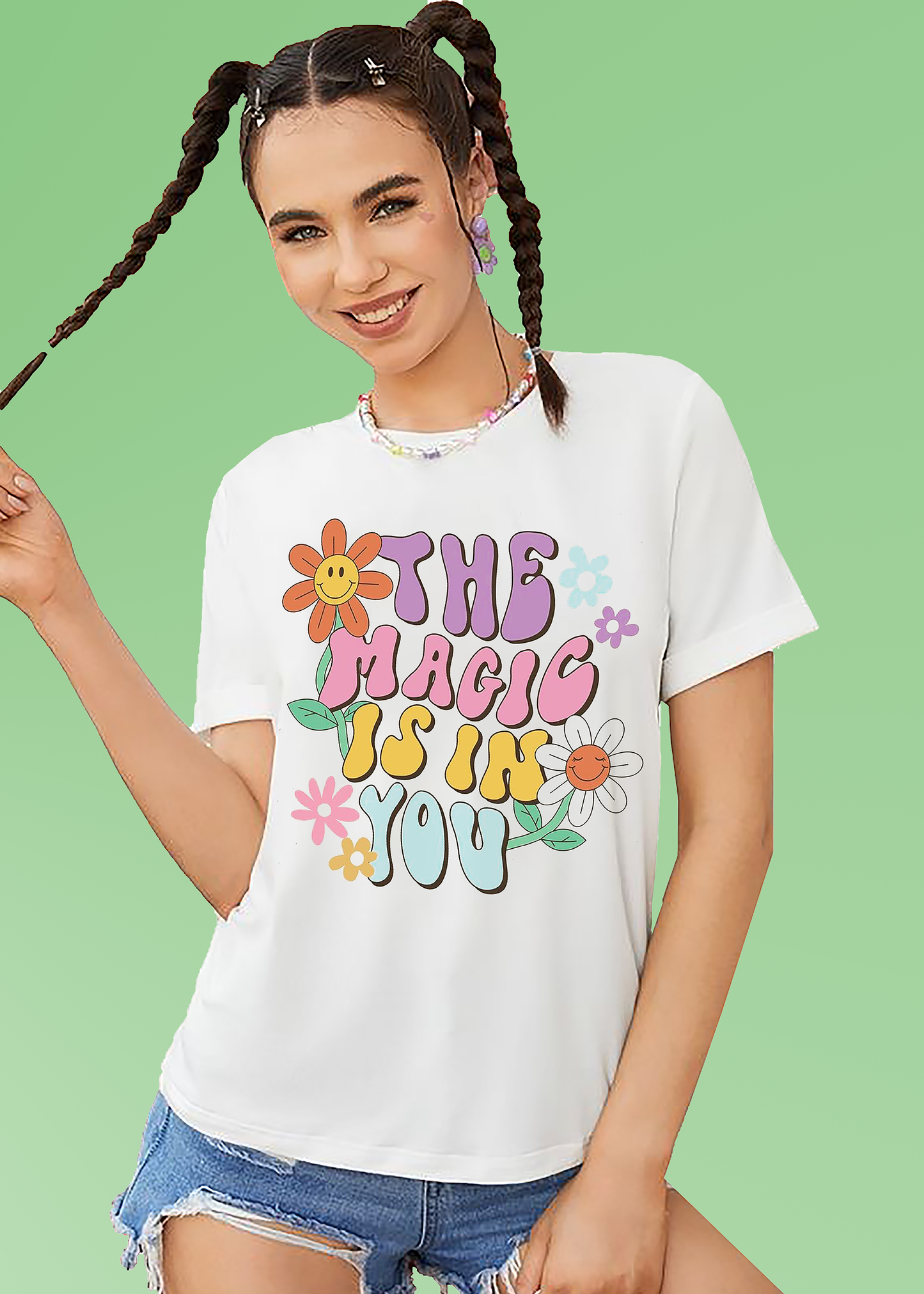 VLAM Magic Is In You Women Quote T-shirt