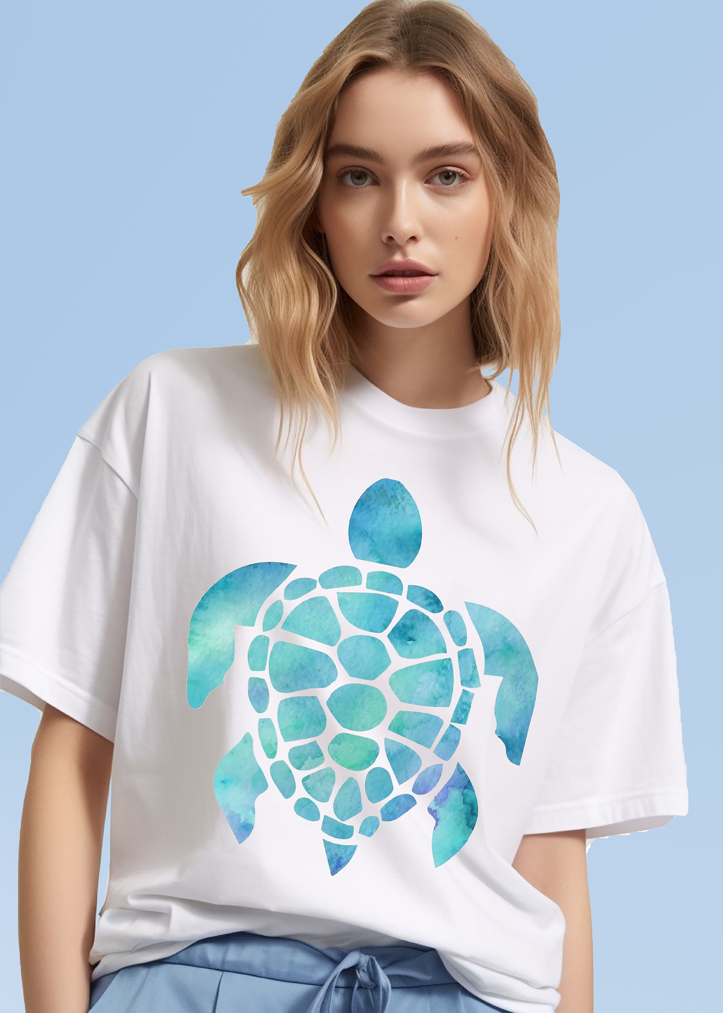 VLAM Blue Turtle Womens Tshirt